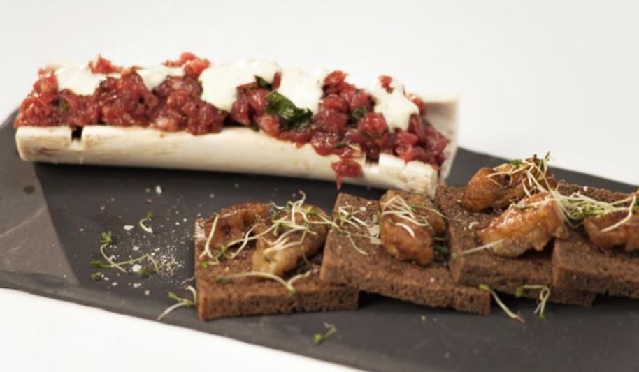 Рецепт тартара из говядины с мозговой косточкой