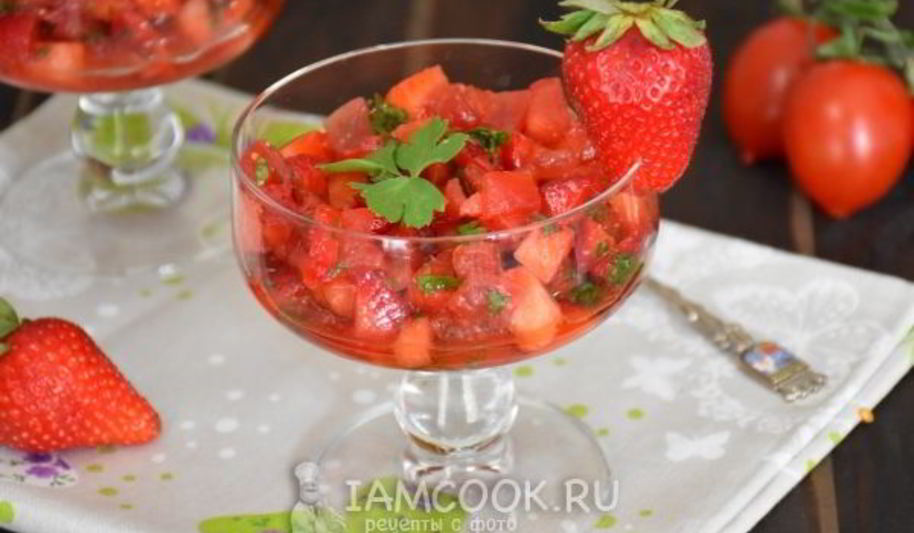Рецепт тартара из клубники и помидоров