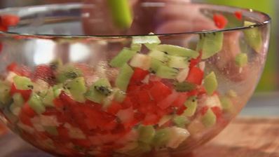 тартар из клубники с йогуртом