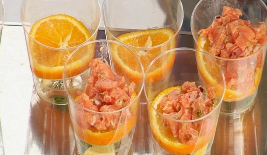 Рецепт тартара из семги на апельсине