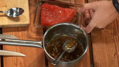 тартар из тунца в лаймовом сиропе