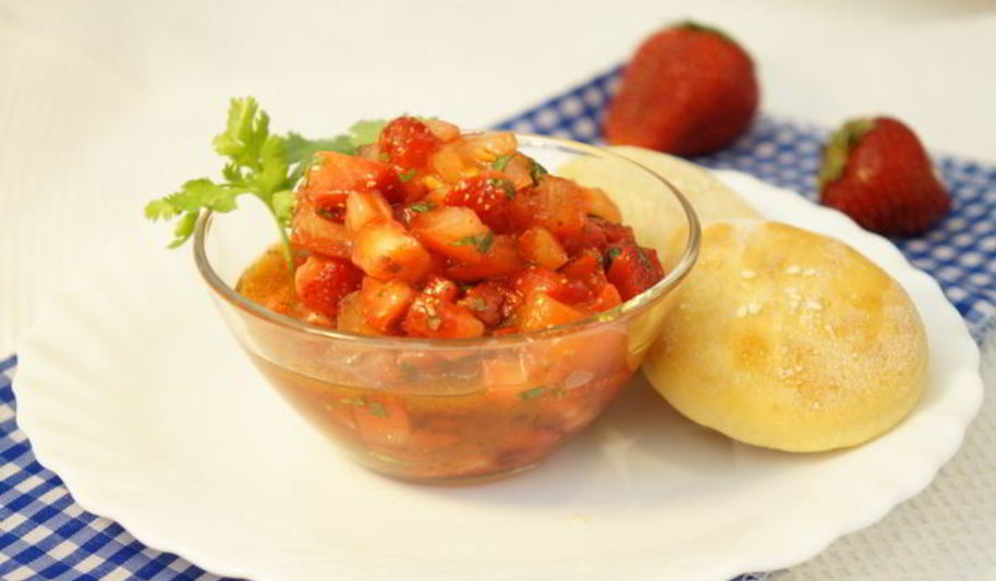 Рецепт тартара клубнично-помидорный