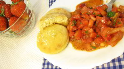 тартар клубнично-помидорный