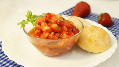 тартар клубнично-помидорный