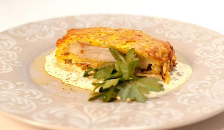 Рецепт трески в картофельной панировке с соусом тартар