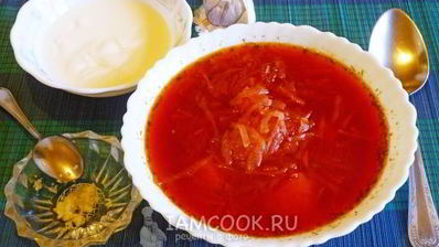 борщ диетический за 20 минут