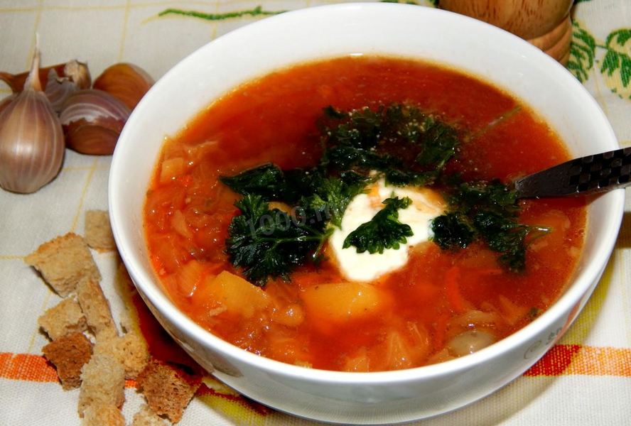 Борщ классический с курицей