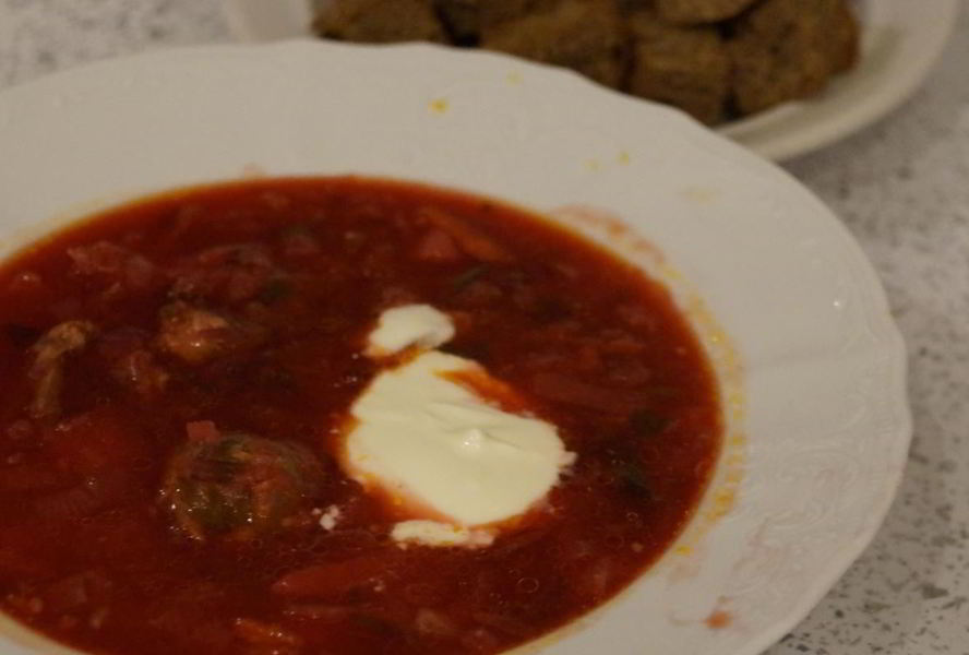 Борщ красный из баранины