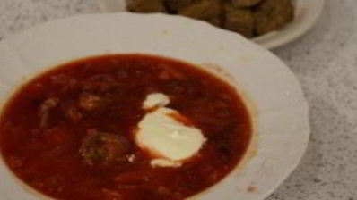 борщ красный из баранины