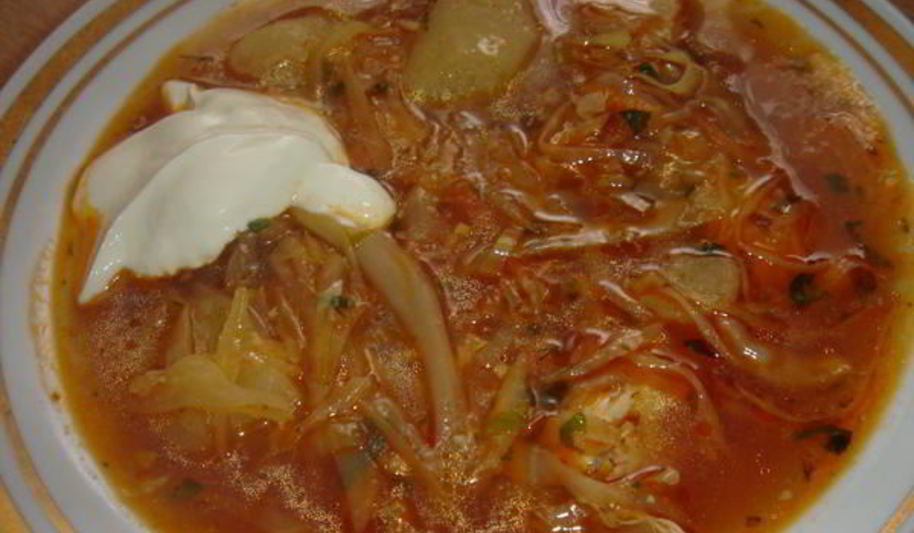 Рецепт борща на курином бульоне без свеклы