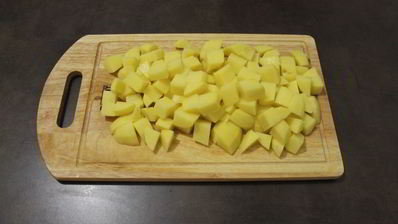 борщ на курином бульоне и сале