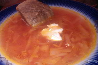 Борщ на постной говядине