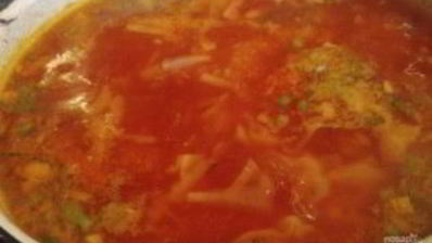 борщ на постной говядине