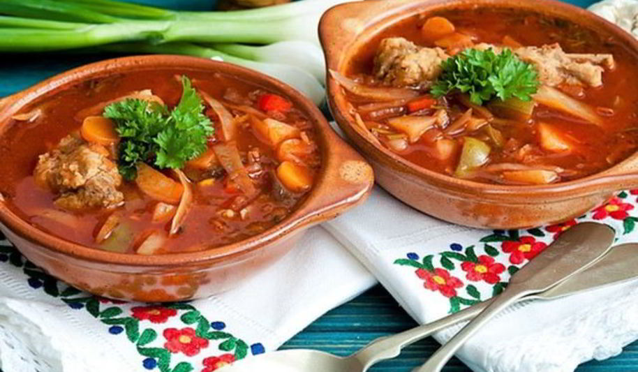 Рецепт борща на свиных ребрах