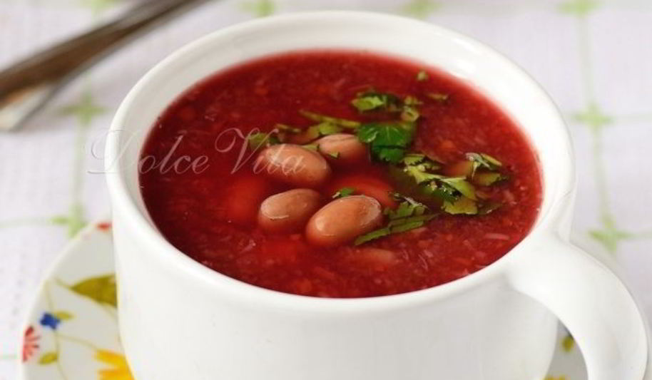 Рецепт борща-пюре без масла