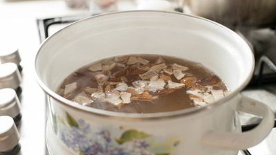 борщ с белыми грибами