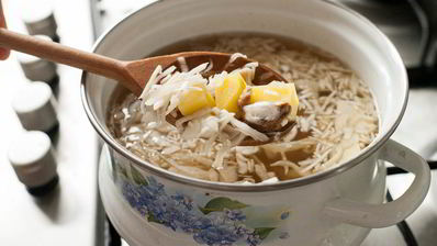 борщ с белыми грибами