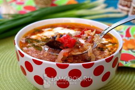 Борщ с черносливом