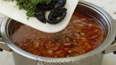 борщ с черносливом