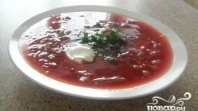 борщ с фасолью