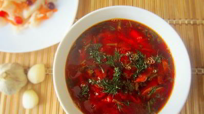 борщ с грибами и квашеной капустой