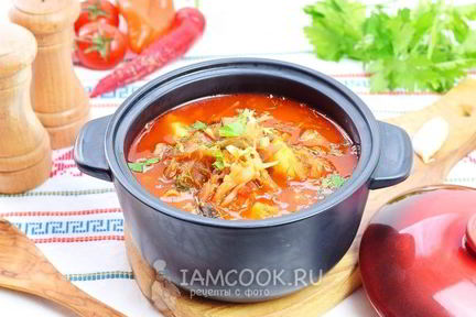 Борщ с грибами