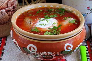 Борщ с карамелизированной свеклой