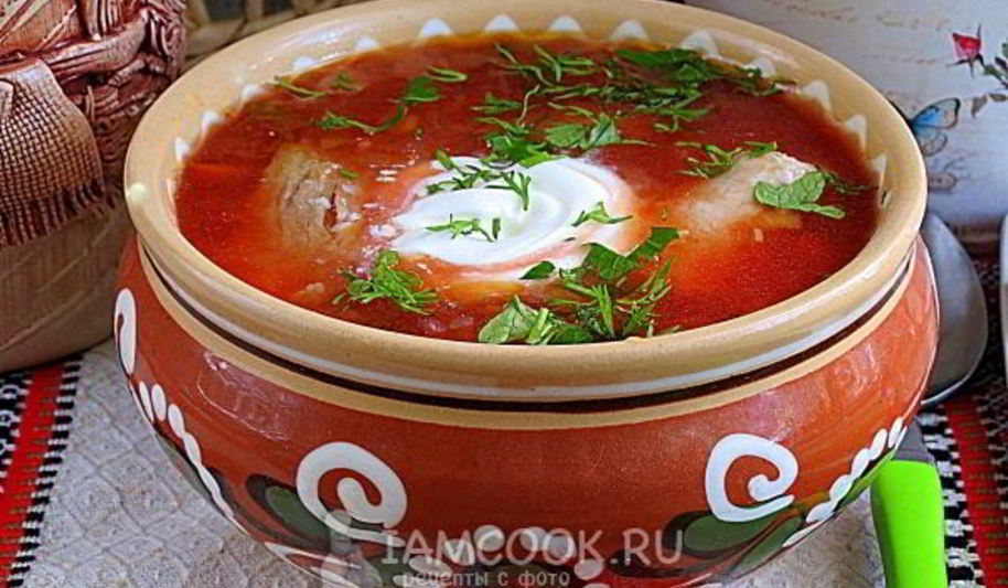 Рецепт борща с карамелизированной свеклой