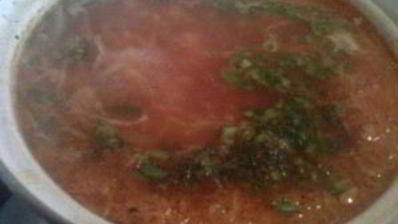 борщ с кислой капустой на перепелах