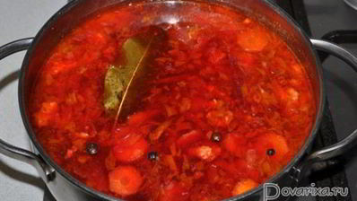 борщ с копчеными ребрышками