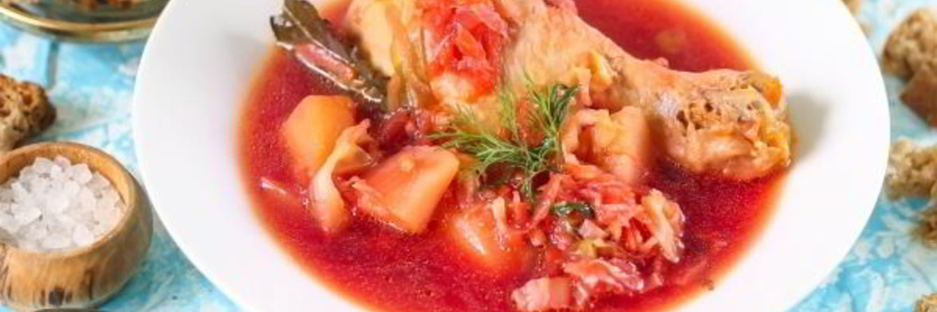 Борщ с курицей в мультиварке