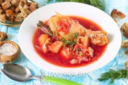Борщ с курицей в мультиварке
