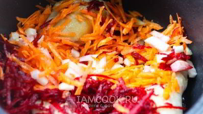 борщ с курицей в мультиварке