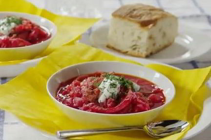 Борщ с курицей