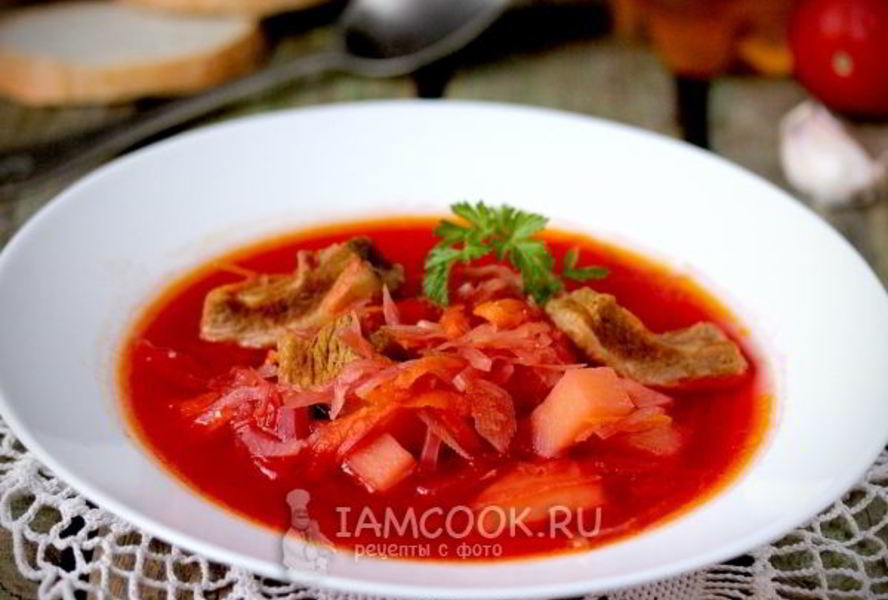 Борщ с квашеной капустой