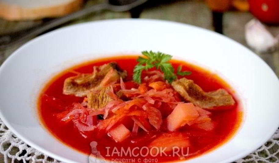 Рецепт борща с квашеной капустой