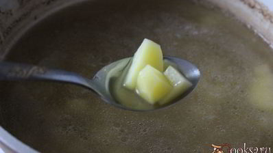 борщ с телячьим языком