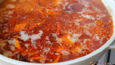 борщ с телячьим языком