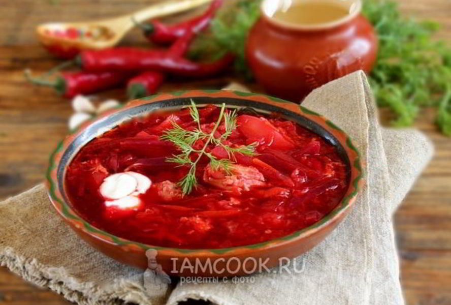 Борщ с тушенкой