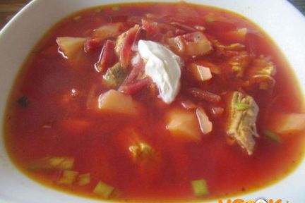 Борщ со свининой