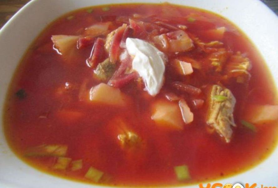 Борщ со свининой