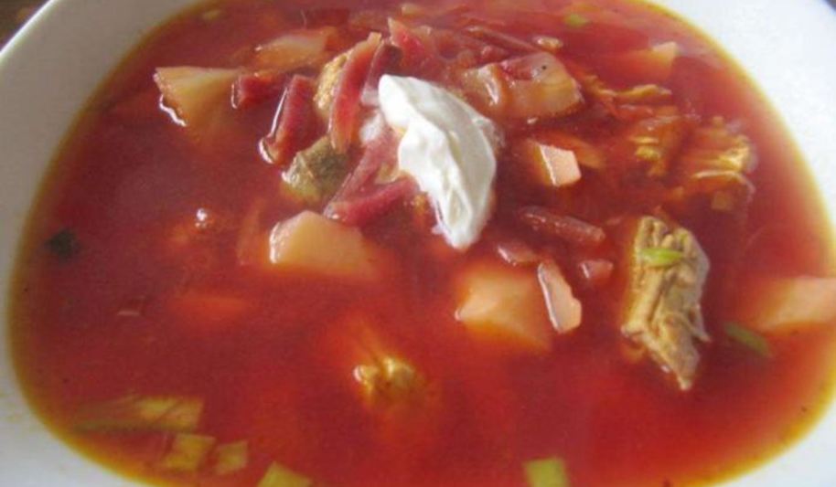 Рецепт борща со свининой