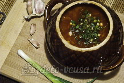 Борщ в горшочке