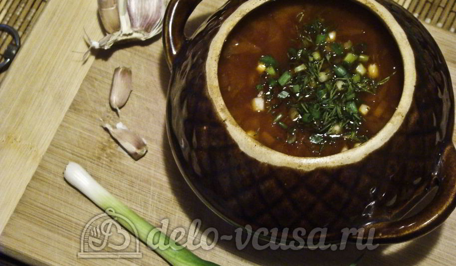 Рецепт борща в горшочке