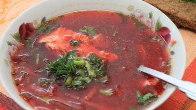 борщ в кастрюле zepter