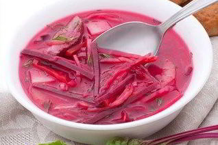 Быстрый постный борщ с укропом