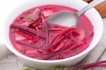 Быстрый постный борщ с укропом