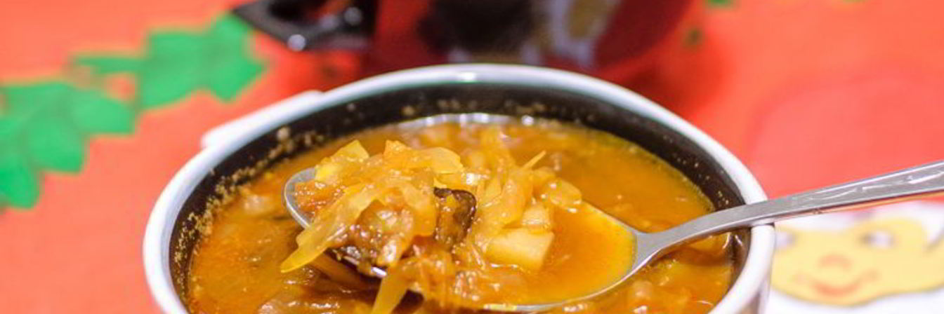 Грибной борщ с черносливом