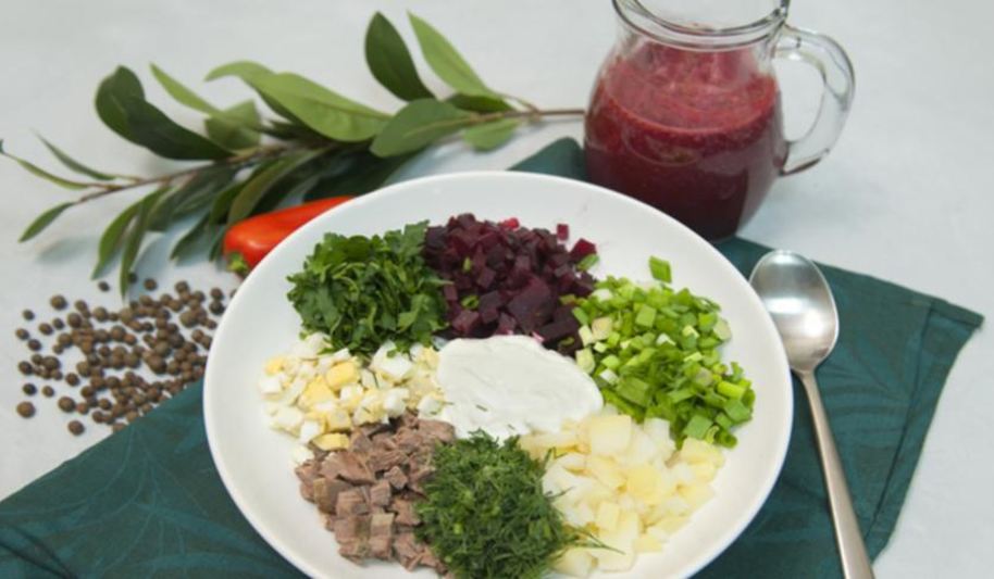 Рецепт холодного борща на квасе