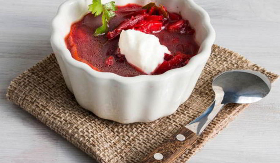 Рецепт холодного борща на минеральной воде